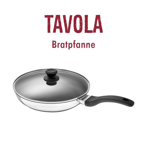 Bratpfanne Tavola, 24 cm mit Glasdeckel