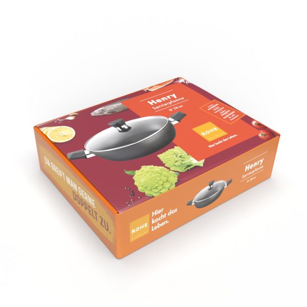 Verpackung - Servierpfanne Henry (inkl. Deckel), 28 cm