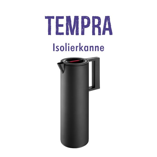 Isolierkanne Tempra ca. 1,0 l, schwarz von ROHE Germany